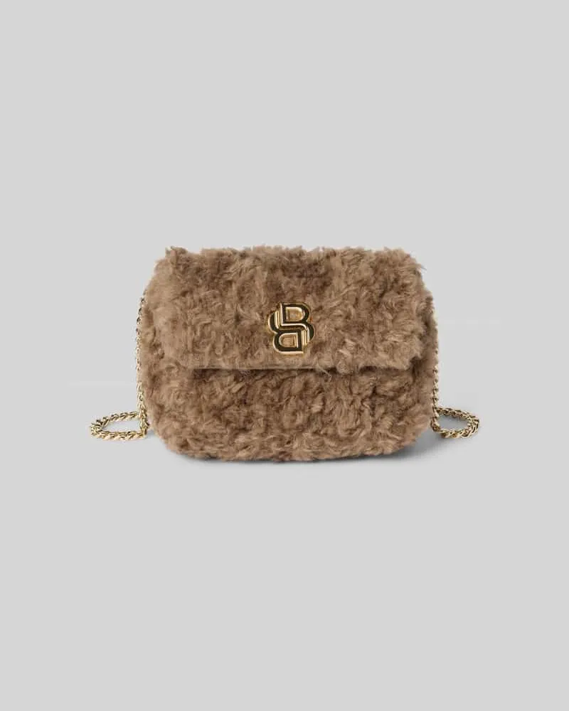 HUGO BOSS Umhängetasche aus Teddyfell Taupe