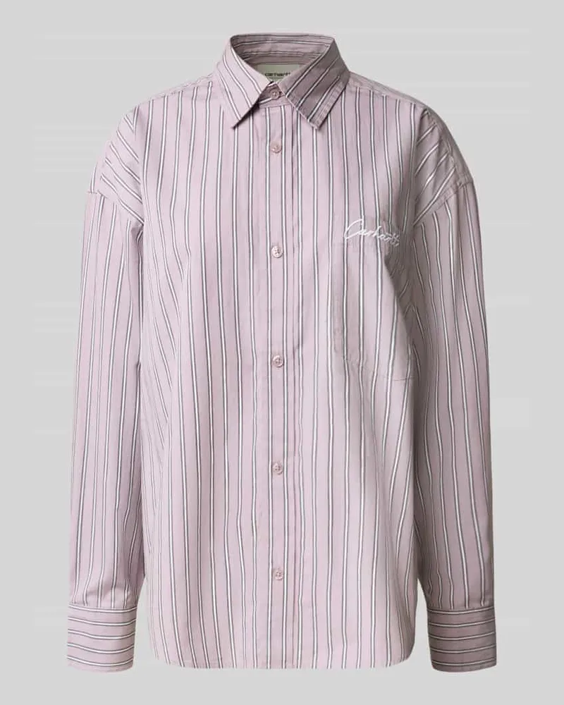 Carhartt WIP Relaxed Fit Bluse mit Brusttasche Modell 'Grimsby Rosa