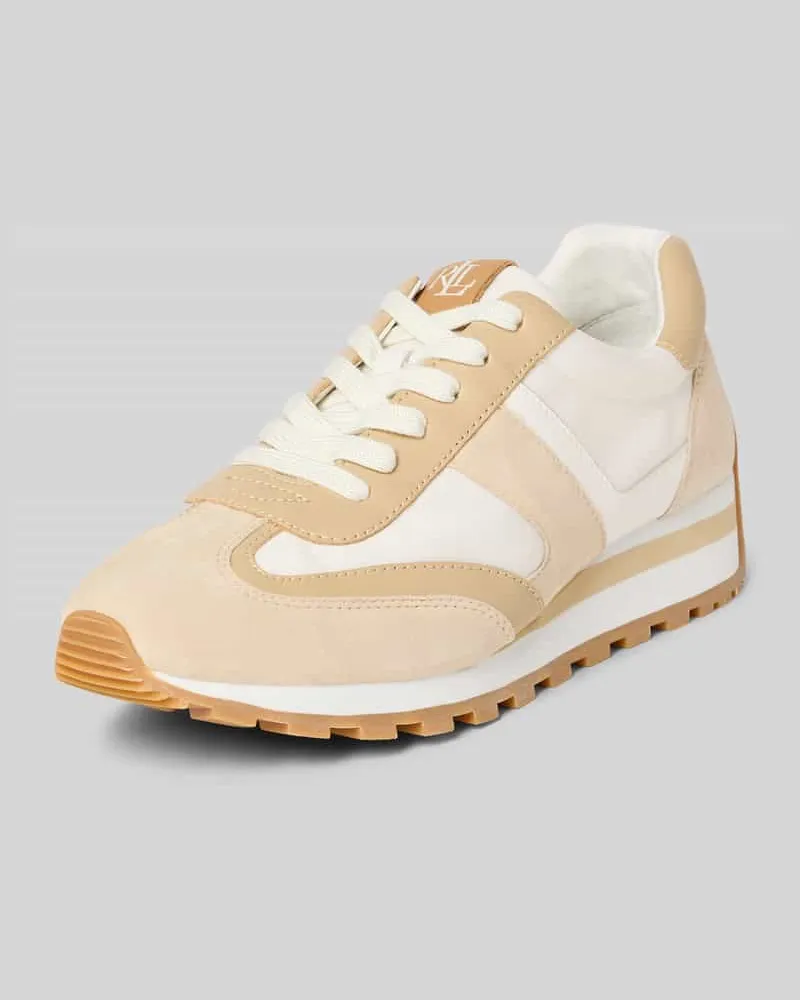 Ralph Lauren Sneaker aus Leder-Mix mit Logo-Prägung Modell 'Dani Sand