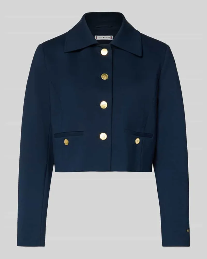 Tommy Hilfiger Regular Fit Kurzblazer aus Viskose-Mix Modell 'PUNTO Marine