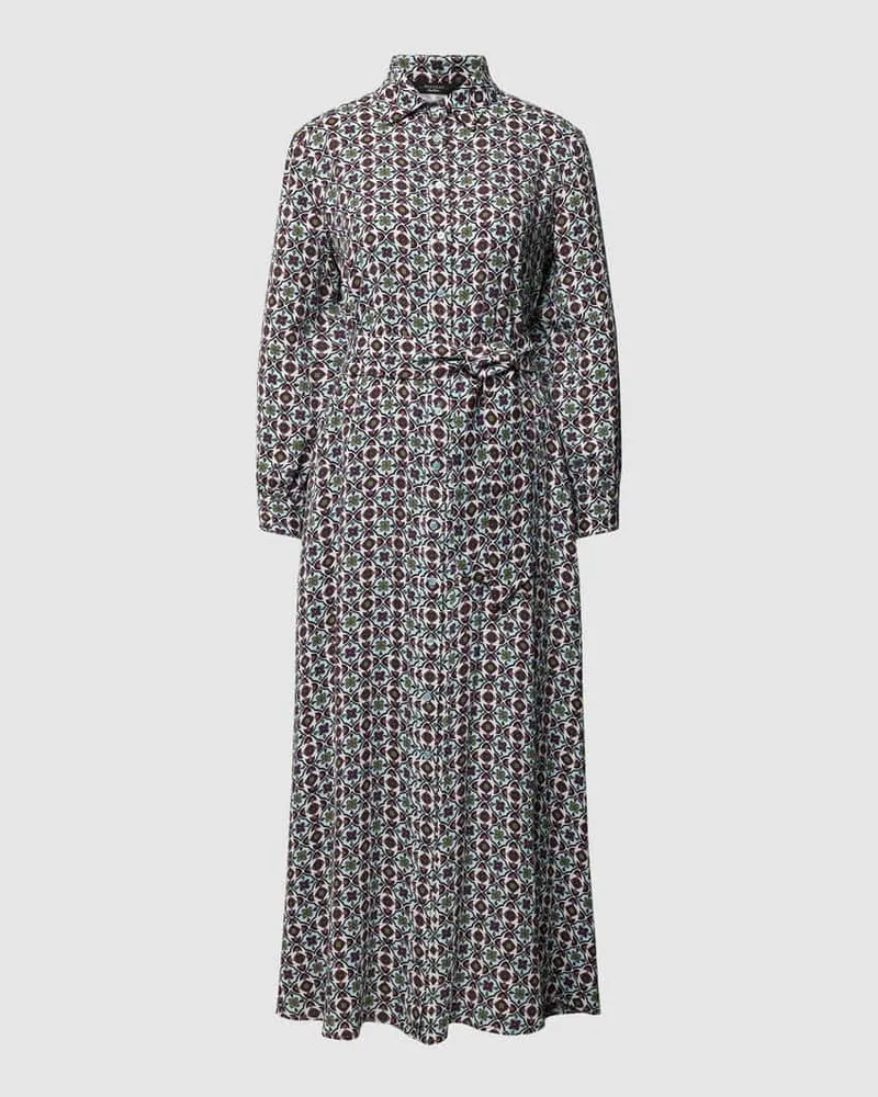 Max Mara Kleid mit durchgehender Knopfleiste und regulärem Schnitt Hellblau