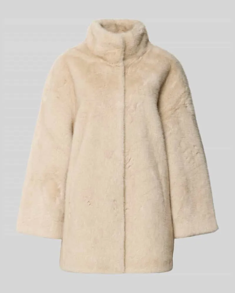 Juvia Kunstfelljacke mit Stehkragen Offwhite