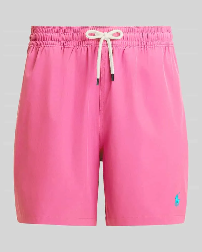 Ralph Lauren Badeshorts mit Logo-Stitching Modell 'TRAVELER Pink