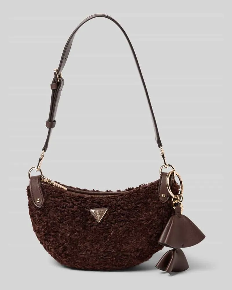 Guess Handtasche aus Teddyfell Modell 'KATIE Dunkelbraun