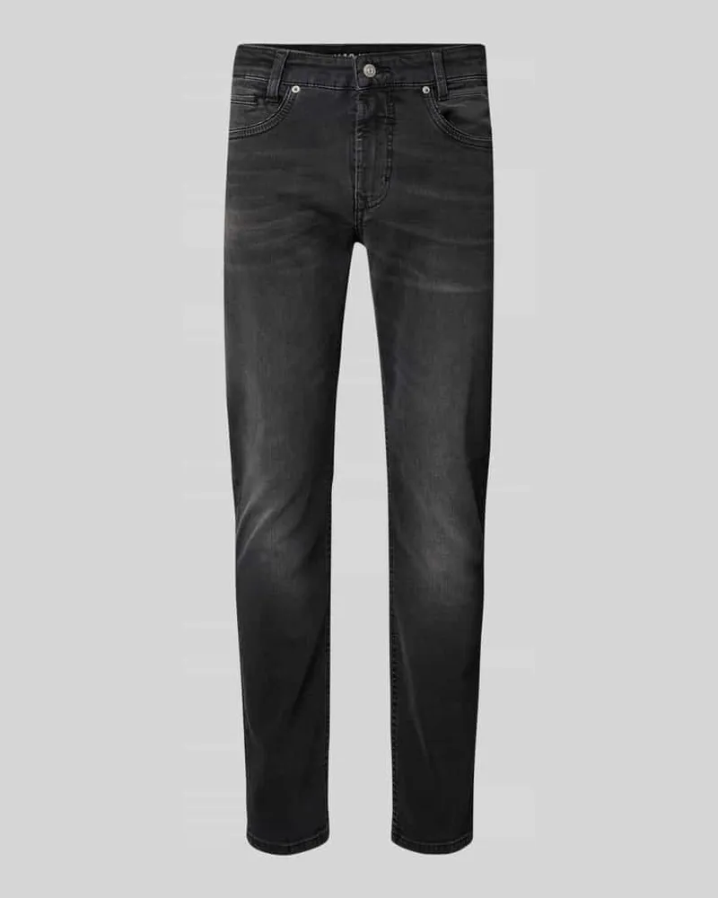 MAC Jeans Straight Fit Jeans im 5-Pocket-Design Modell 'ARNE PIPE Black