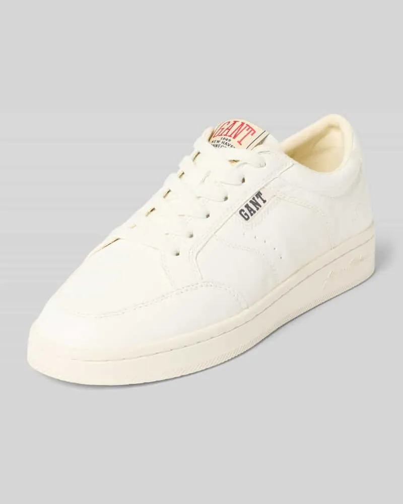 Gant Sneaker aus Leder mit Label-Details Modell 'PREPLA Weiss