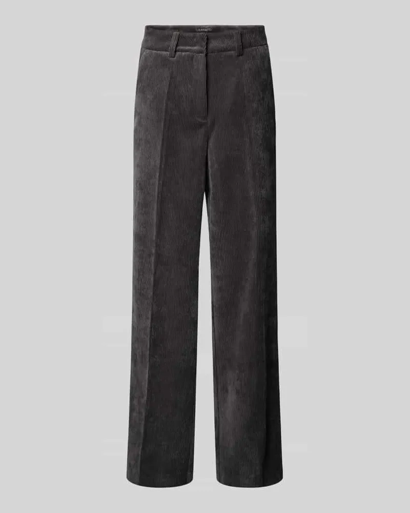Cambio Wide Fit Cordhose mit Bügelfalten Modell 'Amelie Rauchblau