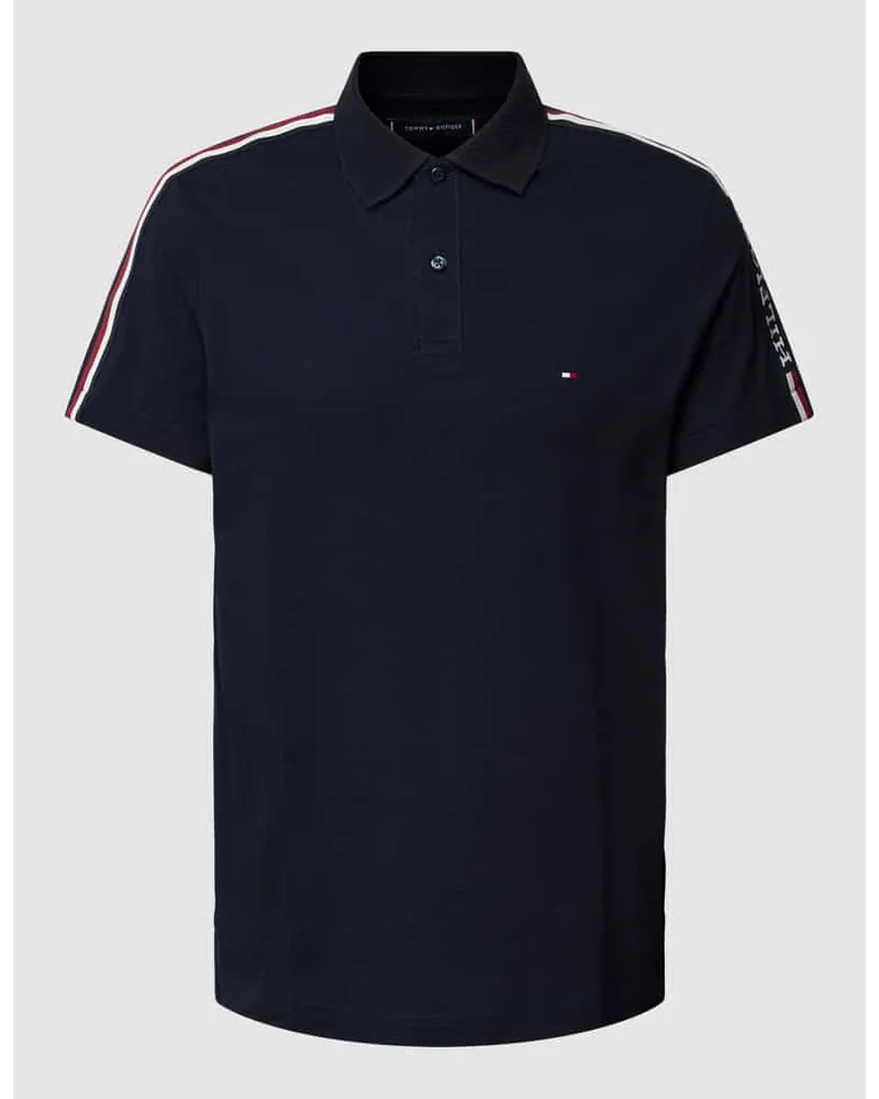 Tommy Hilfiger Regular Fit Poloshirt mit Kontraststreifen Marine