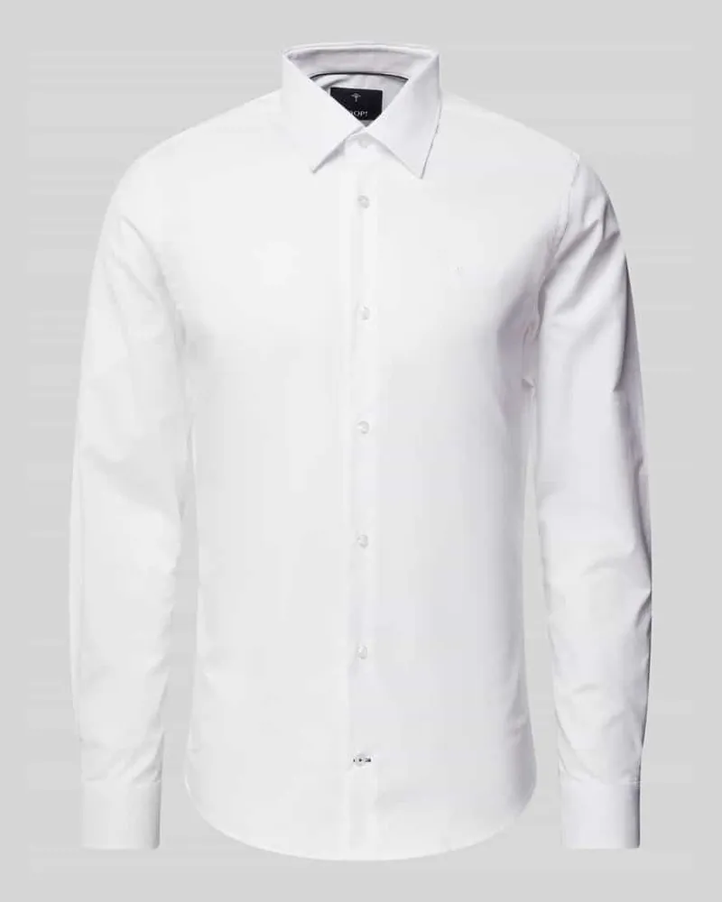 JOOP! Slim Fit Business-Hemd mit Kentkragen Modell 'Pierce Weiss