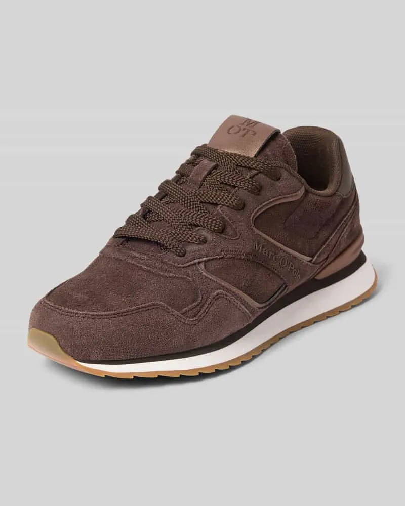 Marc O'Polo Sneaker aus echtem Rindsleder Dunkelbraun