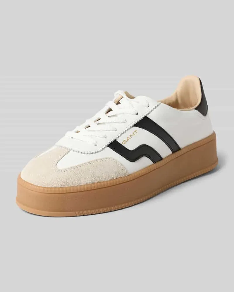 Gant Sneaker aus Leder mit Plateausohle Modell 'Cuzmani Weiss