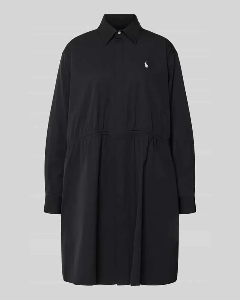Ralph Lauren Tailliertes Hemdblusenkleid aus reiner Baumwolle Black