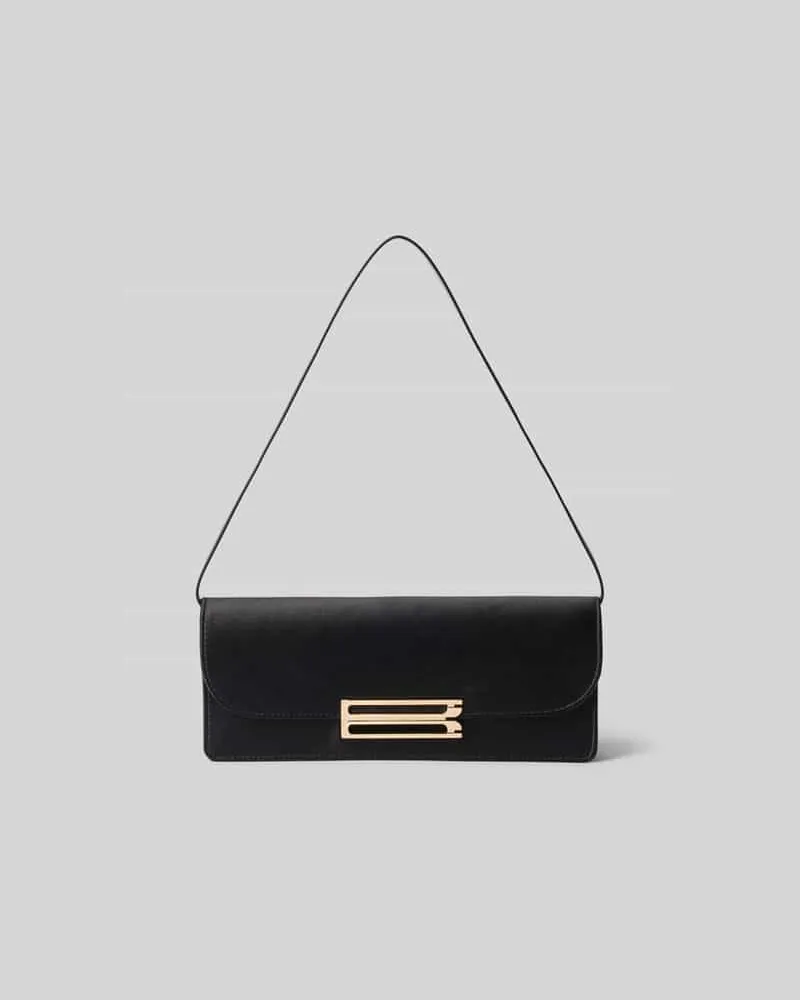Victoria Beckham Clutch mit goldener Logo-Schließe Modell 'DORIANEAST-WEST Black