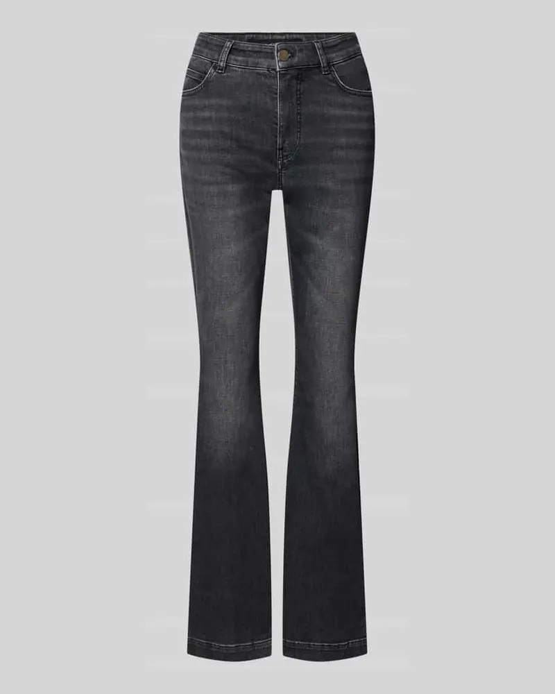 Marc Cain Bootcut Fit Jeans aus Baumwoll-Mix Modell 'FRENDA Mittelgrau