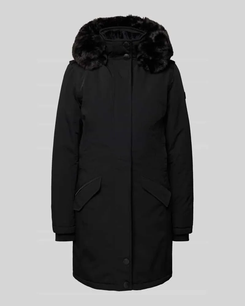 Wellensteyn Funktionsjacke mit Kunstfellbesatz Modell 'Domino Black