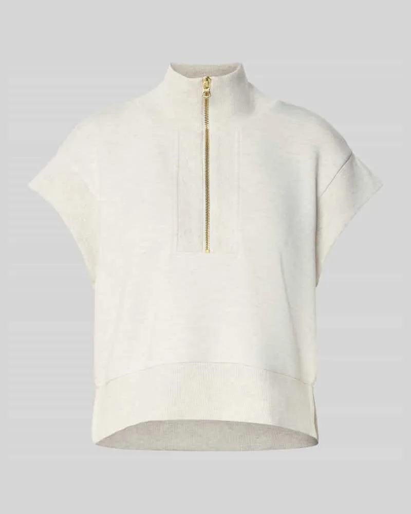 Varley Sweatshirt mit Stehkragen und Reißverschluss Modell 'kelly Offwhite
