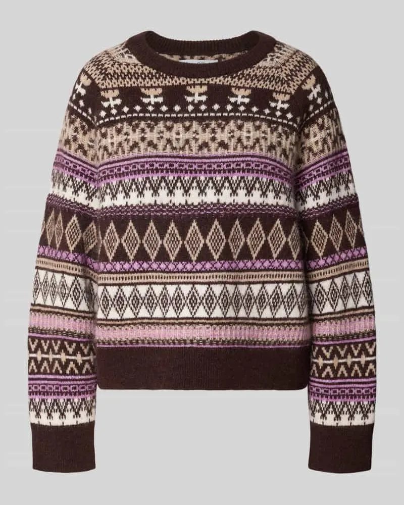 Marc O'Polo Regular Fit Pullover mit Alpaka-Woll-Viskose-Anteil Dunkelbraun