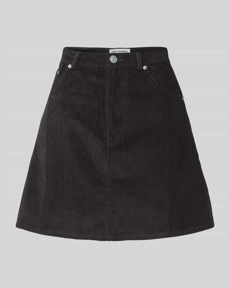 Lollys Laundry Cordrock mit Eingrifftaschen Modell 'Evas Dunkelbraun