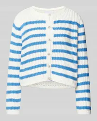 Rich&Royal Cardigan mit durchgehender Knopfleiste Hellblau