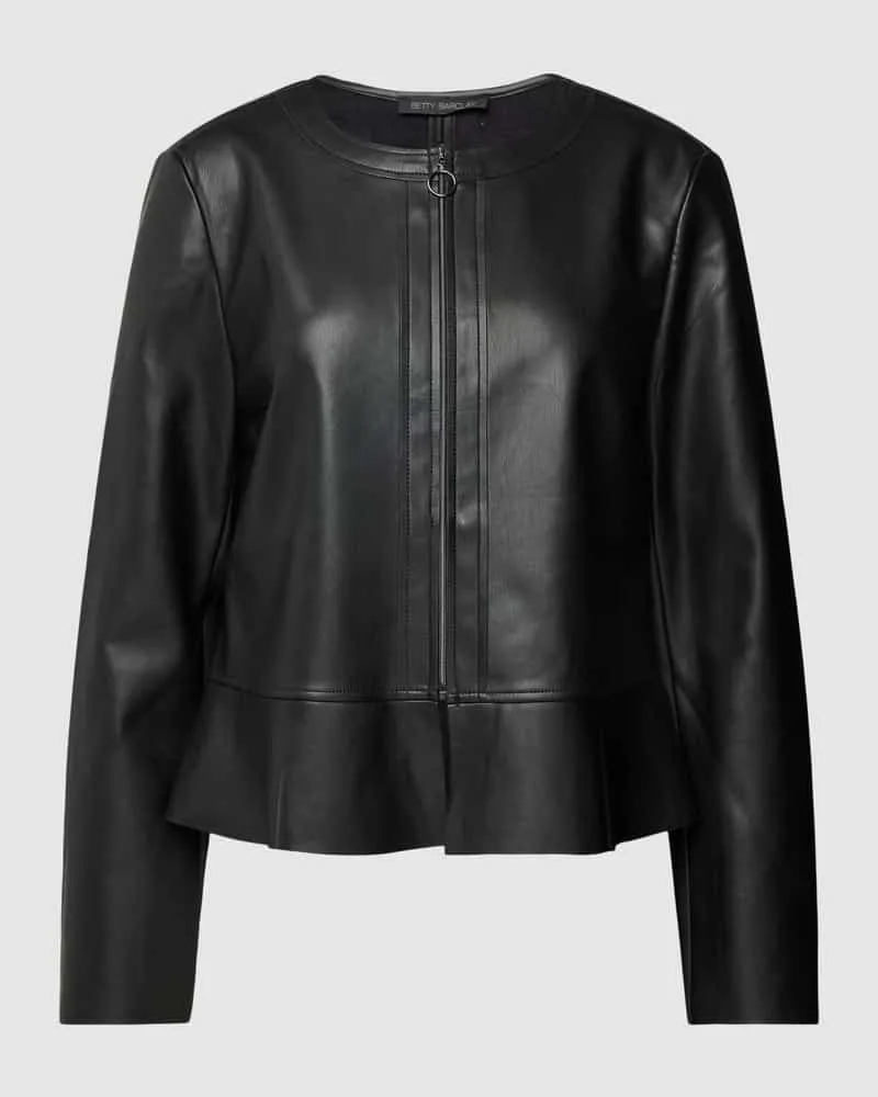 Betty Barclay Jacke in Leder-Optik Black