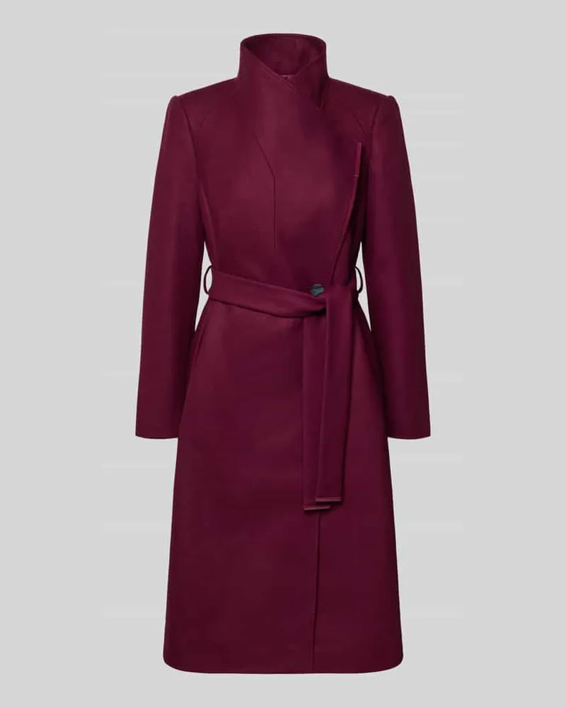 Ted Baker Regular Fit Wollmantel mit Kaschmir-Anteil Modell 'ROSE Bordeaux