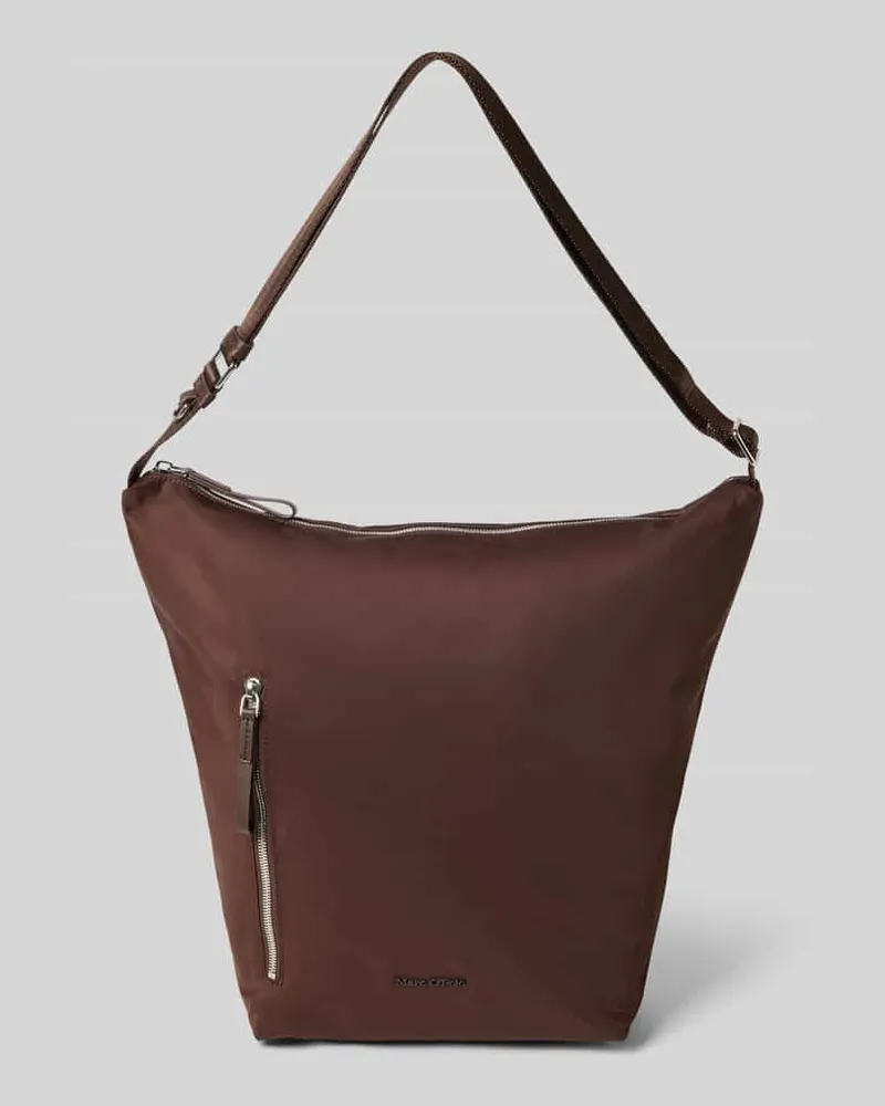 Marc O'Polo Hobo Bag mit verstellbarem Tragehenkel Dunkelbraun