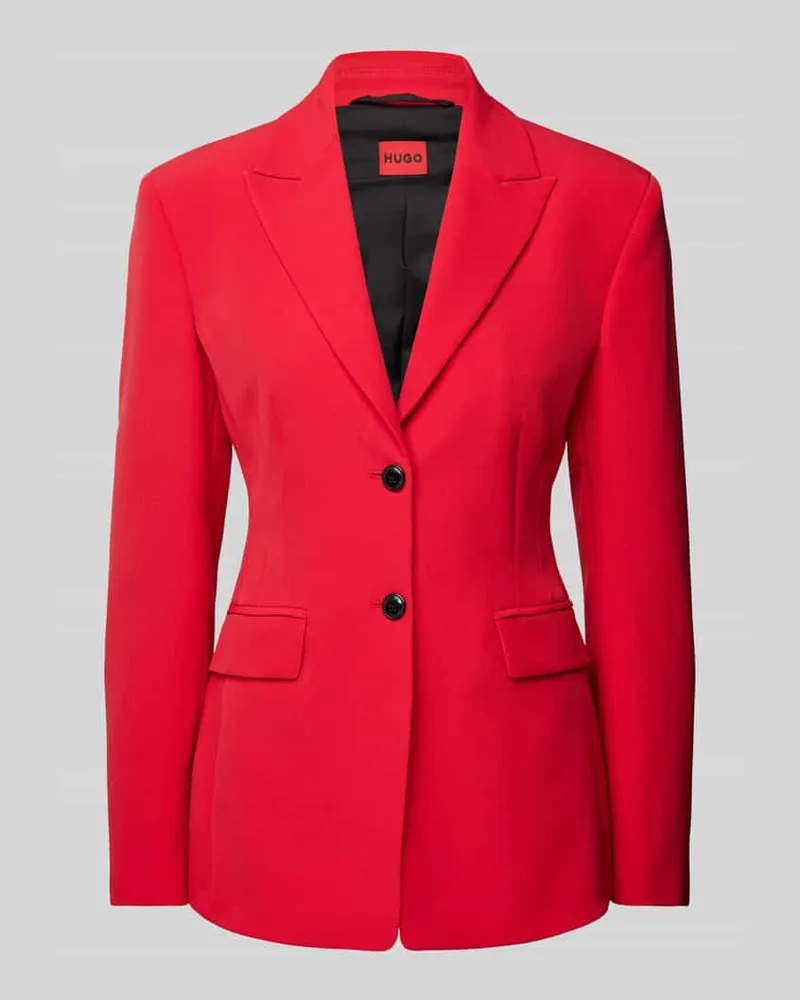 HUGO BOSS Slim Fit Blazer mit Reverskragen Modell 'Asmalla Rot