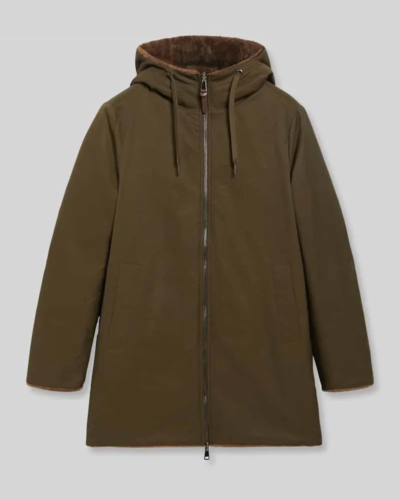 S.Oliver Teddyjacke mit wendbarem Webpelzfutter Khaki