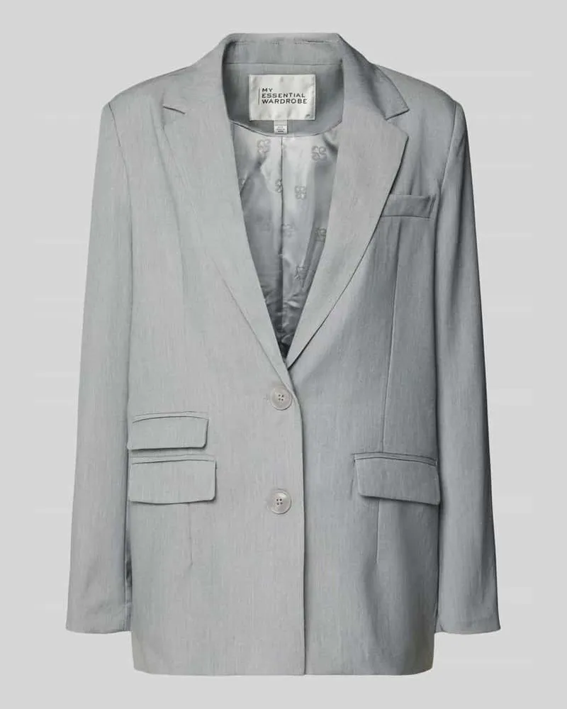 My Essential Wardrobe Blazer mit Pattentaschen Modell 'Hanna Hellgrau