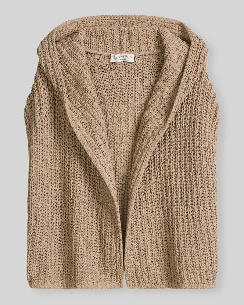 Marc O'Polo Regular Fit Strickcardigan aus Baumwoll-Mix Sand