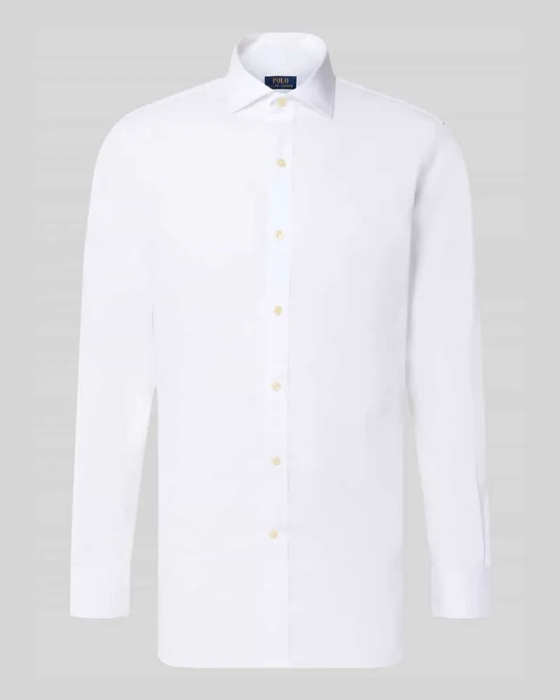 Ralph Lauren Slim Fit Businesshemd aus reiner Baumwolle Weiss