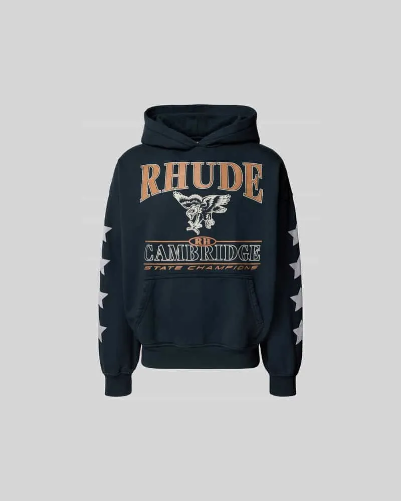 RHUDE Hoodie mit Label-Print Black