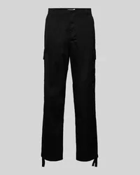 Calvin Klein Straight Fit Cargohose mit elastischem Bund Black