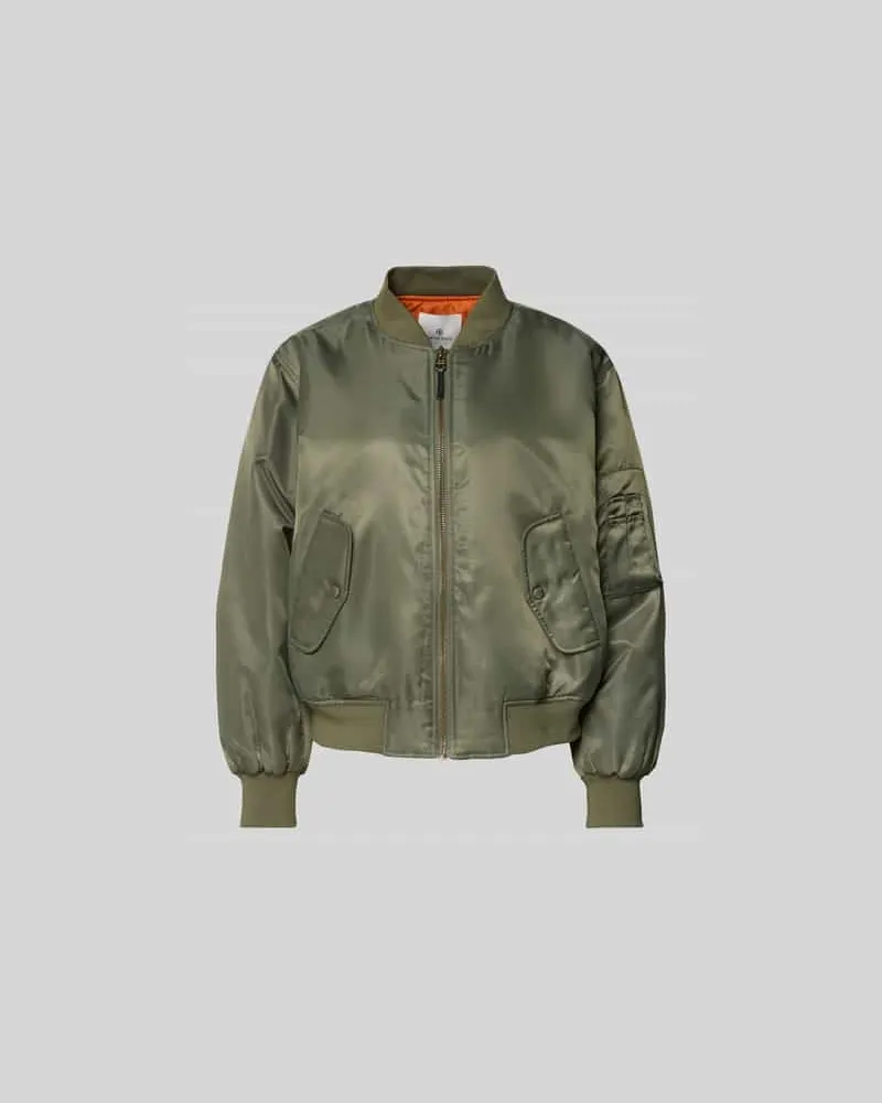 Anine Bing Bomberjacke mit Stehkragen Khaki