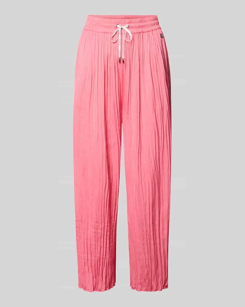Marc Cain Pull-on-Hose mit Plisseefalten mit Tunnelzug Pink