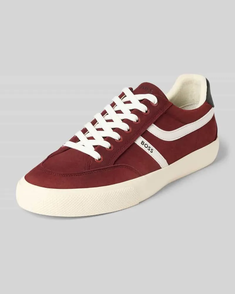 HUGO BOSS Sneaker mit Label-Print Modell 'AIDEN_TENN Bordeaux