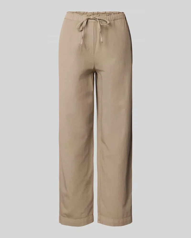 Marc O'Polo Tapered Jogpants aus luftigem Baumwoll-Leinen-Mix Beige