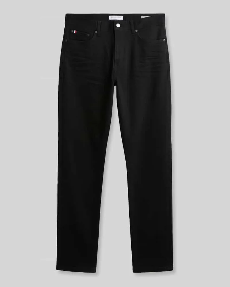 Tommy Hilfiger Slim Fit Jeans aus Baumwoll-Mix Modell 'BLEECKER Black