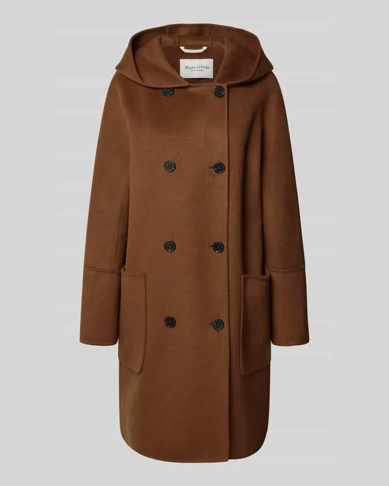 Marc O'Polo Relaxed Fit Mantel aus Woll-Mix Camel