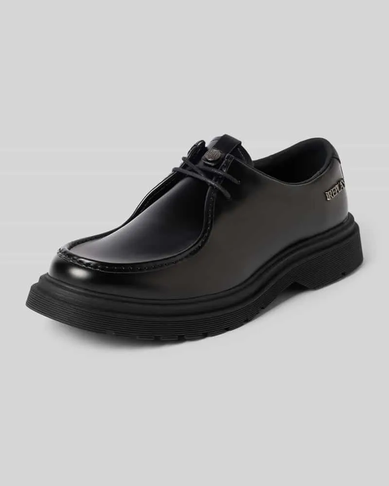 Replay Schnürschuhe mit Label-Detail Black