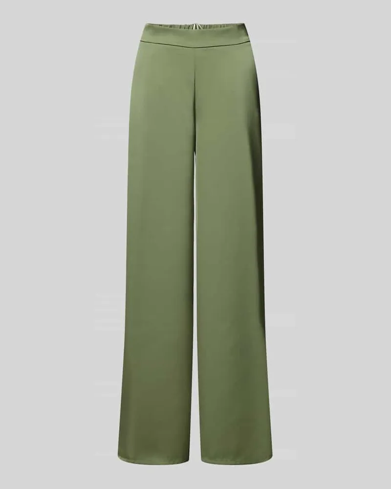 Vera Mont Wide Leg Stoffhose mit elastischem Bund Gruen