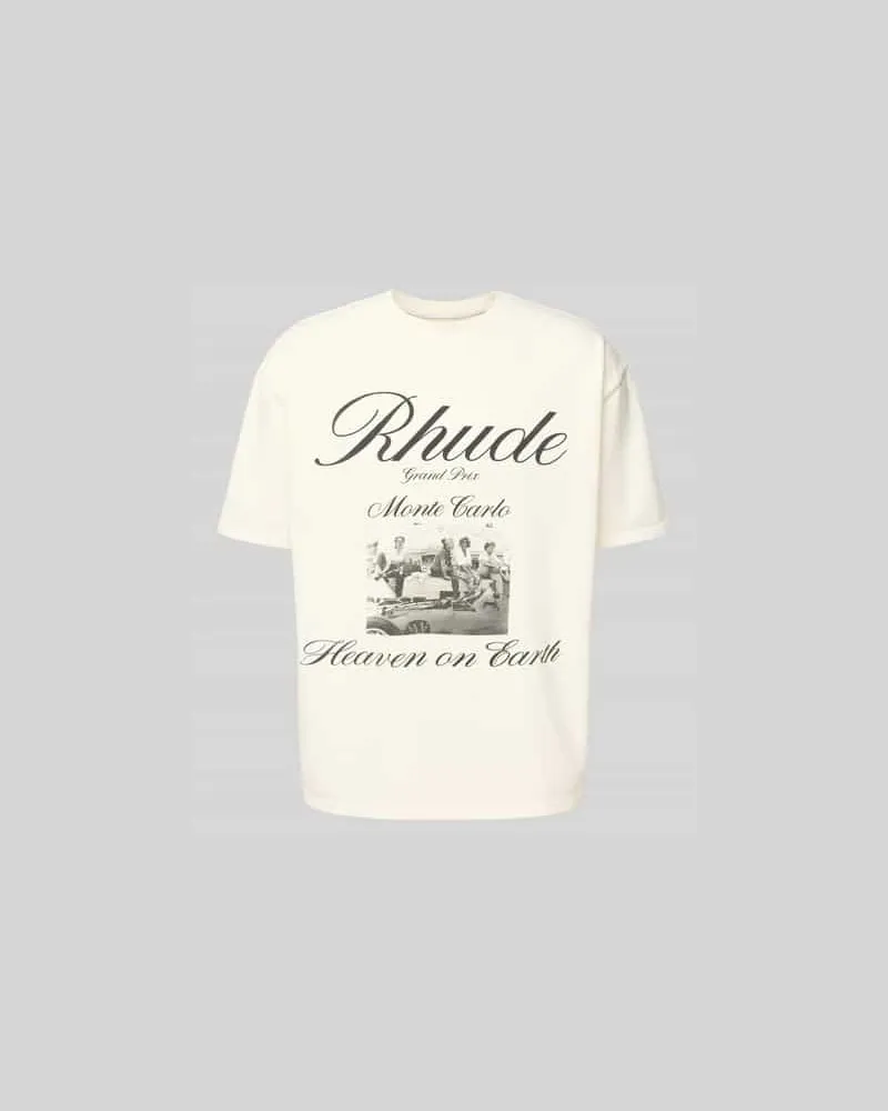 RHUDE T-Shirt mit Label-Print Weiss