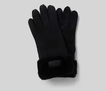 Handschuhe aus Lammleder mit Label-Detail