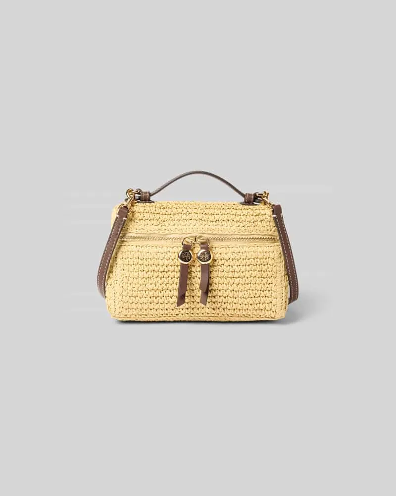 Tory Burch Crossbody Bag aus Bast Beige