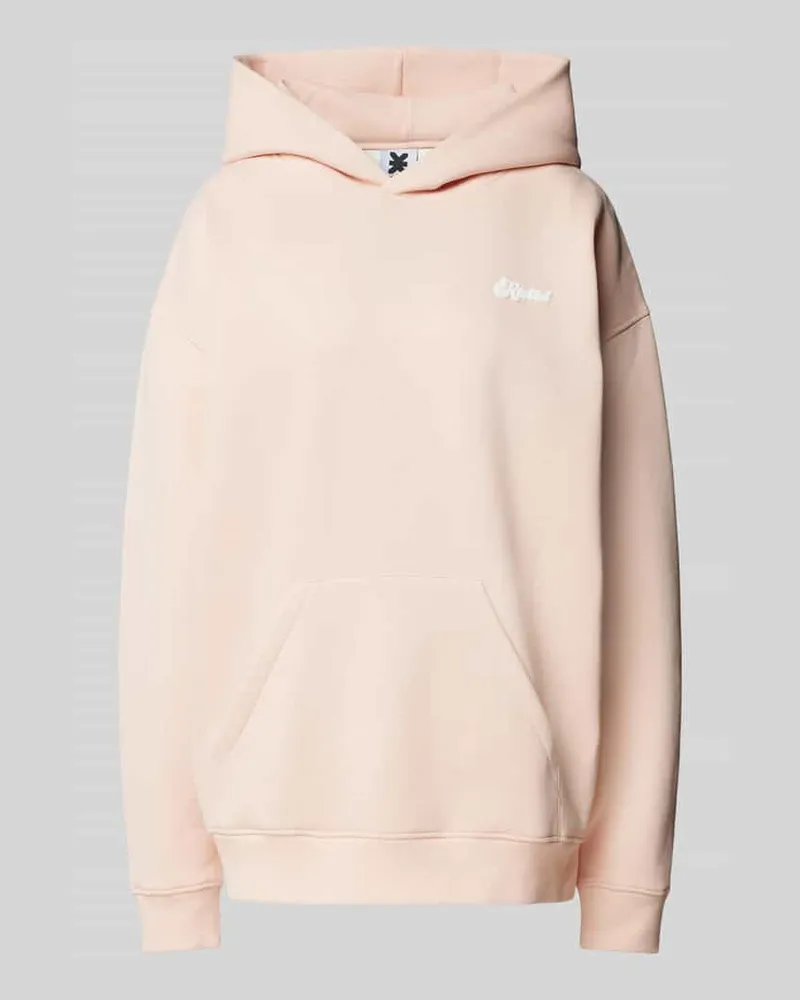 Karo Kauer Oversized Hoodie mit Label-Print Rosa