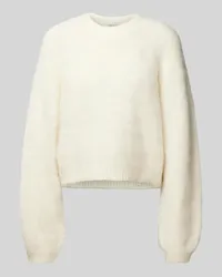 Gestuz Strickpullover mit überschnittenen Schultern Modell 'Sabi Offwhite