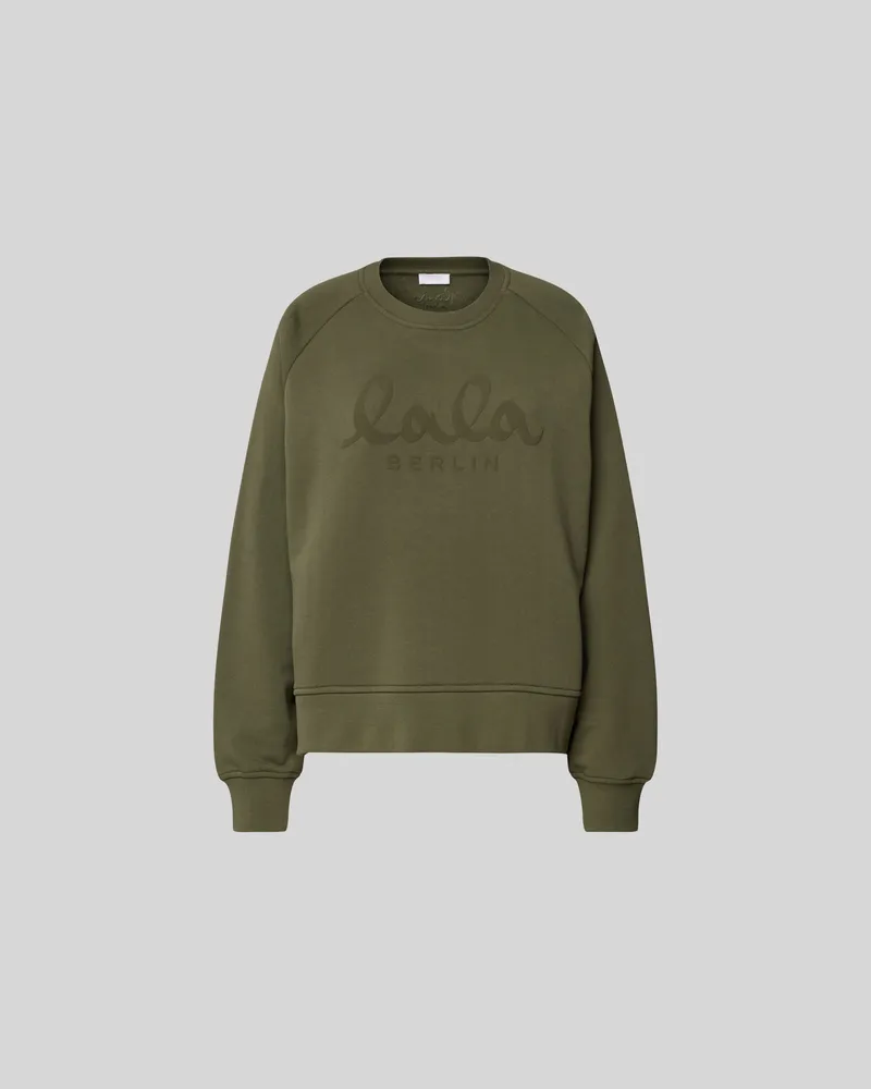 Lala Berlin Oversized Sweatshirt aus Baumwolle Oliv