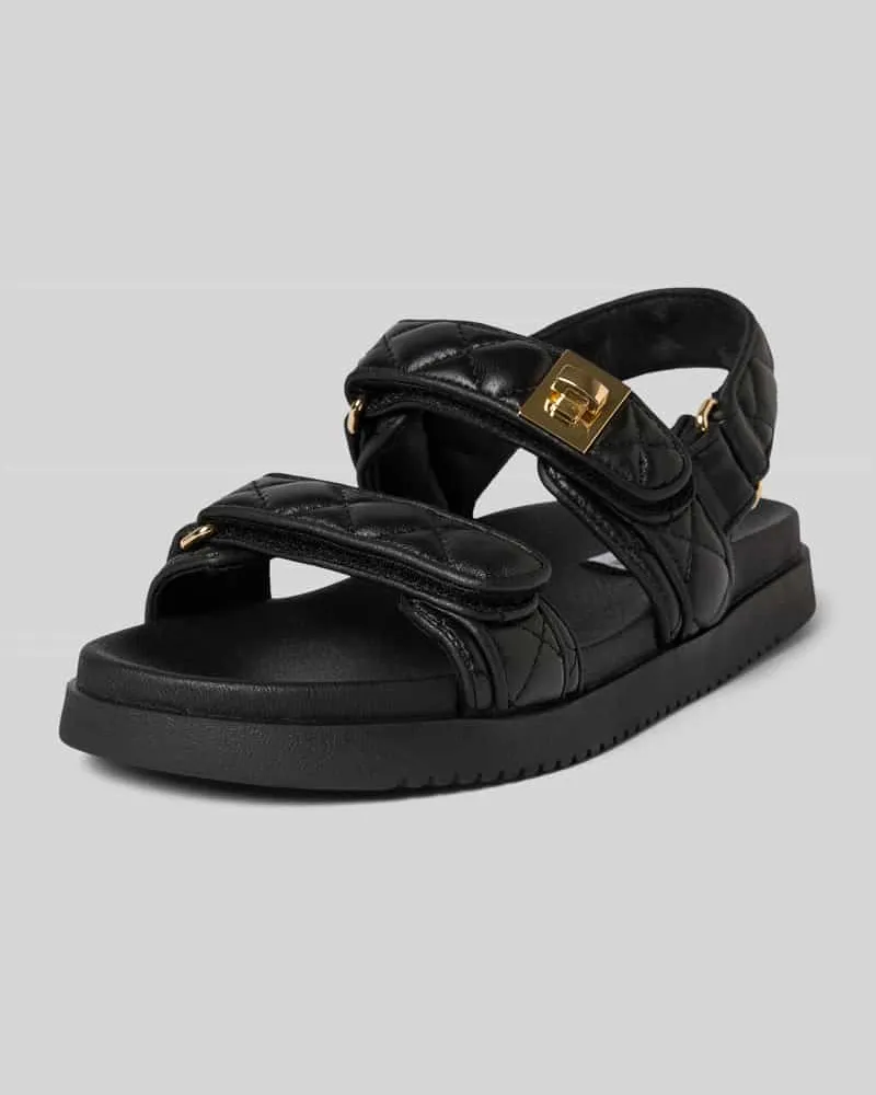 Antony Morato Sandalen aus Leder mit Klettverschluss Modell 'MONA Black