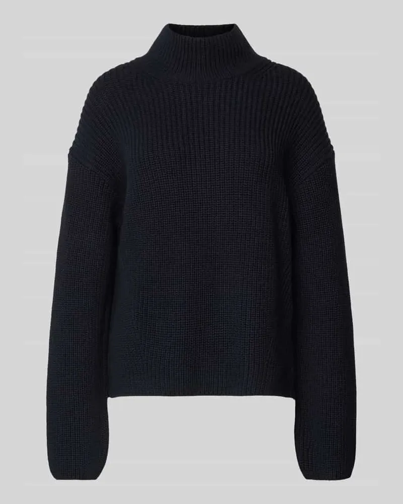 Marc O'Polo Loose Fit Strickpullover aus schwerer, reiner Bio-Baumwolle Marine