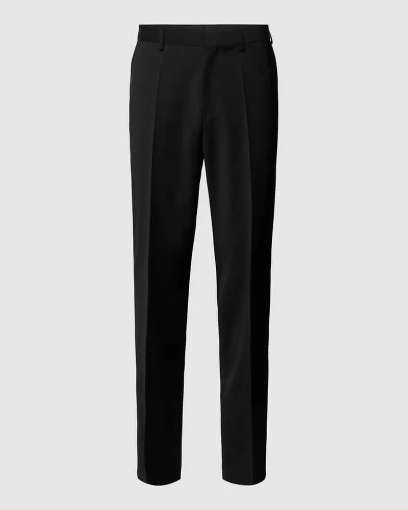 HUGO BOSS Anzughose in unifarbenem Design Black